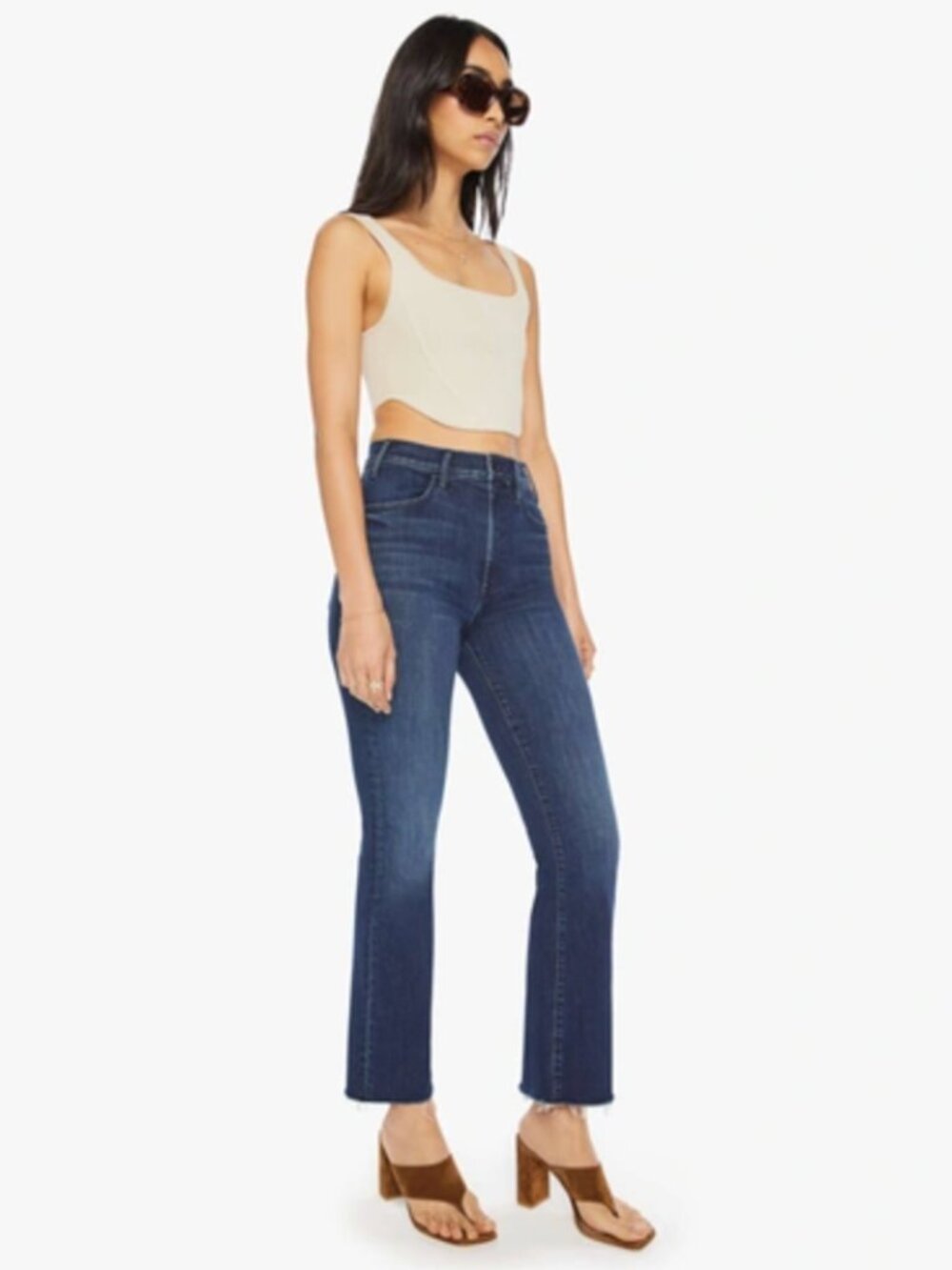 MOTHER | Hustler Ankle Fray Jeans in Mint Condition
